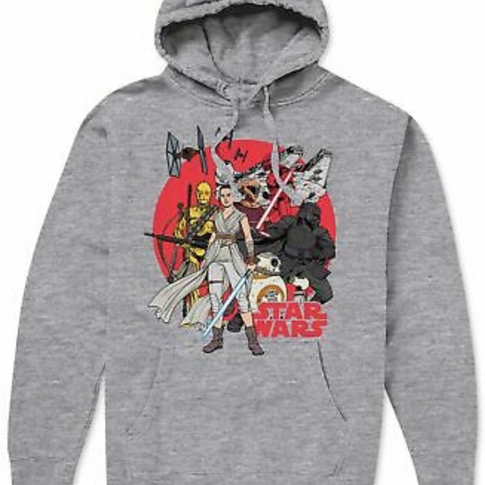 Star Wars Men’s sweater gray pullover hoodie